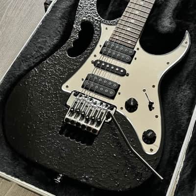 Ibanez JEM 7 DBK Black Industrial Finish with Mirror Guard Steve Vai Breed Pickups image 1