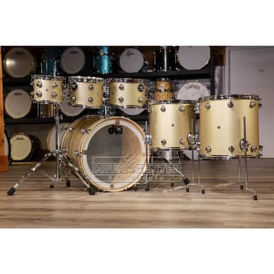 DW Performance 6pc Drum Set 22/8/10/12/14/16 Hard Satin Gold Mist image 2
