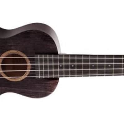 Mahalo #MH2-TBK - Hano Series Concert Ukulele - Trans Black image 2