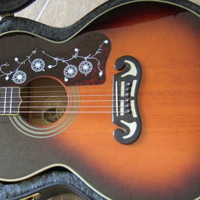 RARE! Barely used 1994 Epiphone EJ-200 in Vintage Sunburst with OHSC, OASIS/NOEL GALLAGHER!! image 7