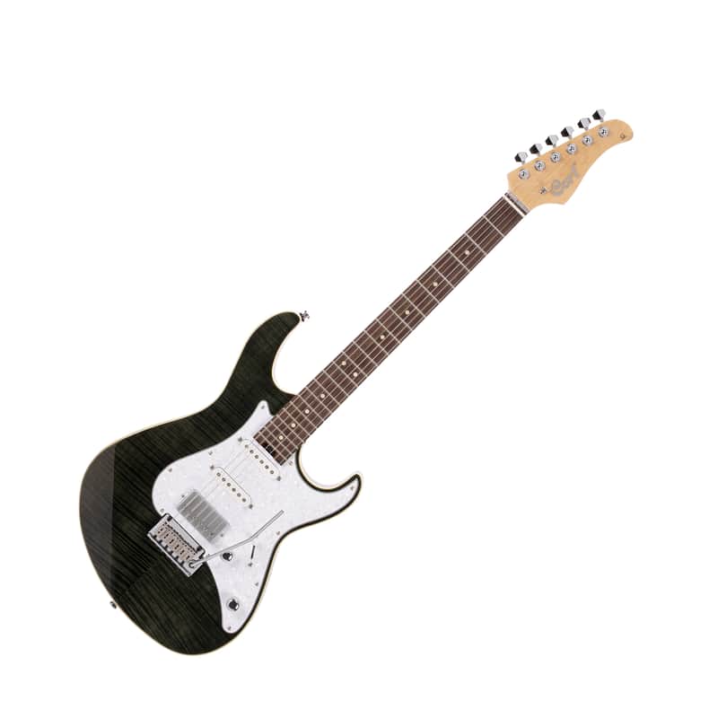 Cort G280 Select Trans Black Flamed Maple Top Alder Locking Tuner Voiced Tone image 1