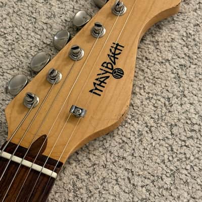 Maybach Stradovari S61 - Black White Guard Aged - | Boutique Reissue Stratocaster Guitar Swamp Ash Body Amber Pickups | CoA OHSC image 2