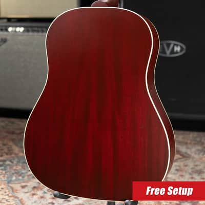Gibson J-45 Special Dreadnought Acoustic/Electric Guitar - Satin Wine Red with Gig Bag image 2