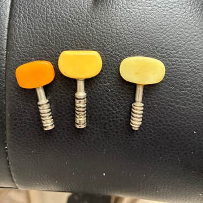 2 vintage sets of machine heads for 6-string slotted headstock guitars - oblong buttons image 11