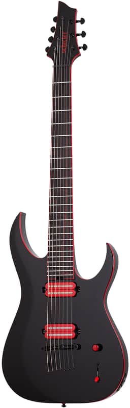 Schecter Sunset-7 Red Dawn Gloss Black image 1