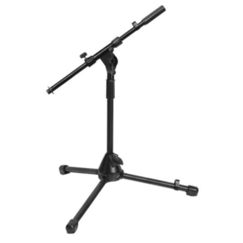 On-Stage MS7411B Drum/Amp Tripod Mic Stand with Boom 2020 Black image 1