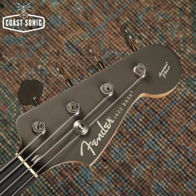 2010 Fender Aerodyne Jazz Bass PJ Made in Japan - Dolphin Grey w/ Matching Headstock image 12