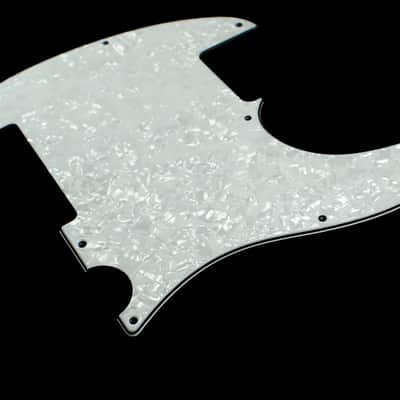 Replacement Tele Esquire Style Guitar pickguard ,4Ply White Pearloid image 2