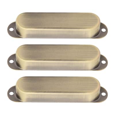 Stratocaster Metal Single Coil Pickup Covers (No Holes) - Bronze 3 Pcs image 3