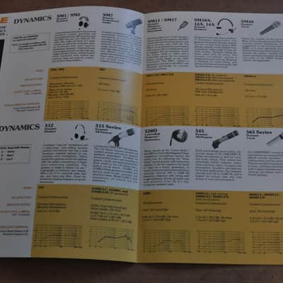 Shure Microphones vintage catalog booklet brochure. 1986 image 12