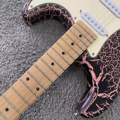 Custom Finish Electric Guitar SSS, Purple Black Basswood Body, Maple Neck, 22 Frets Fretboard image 7