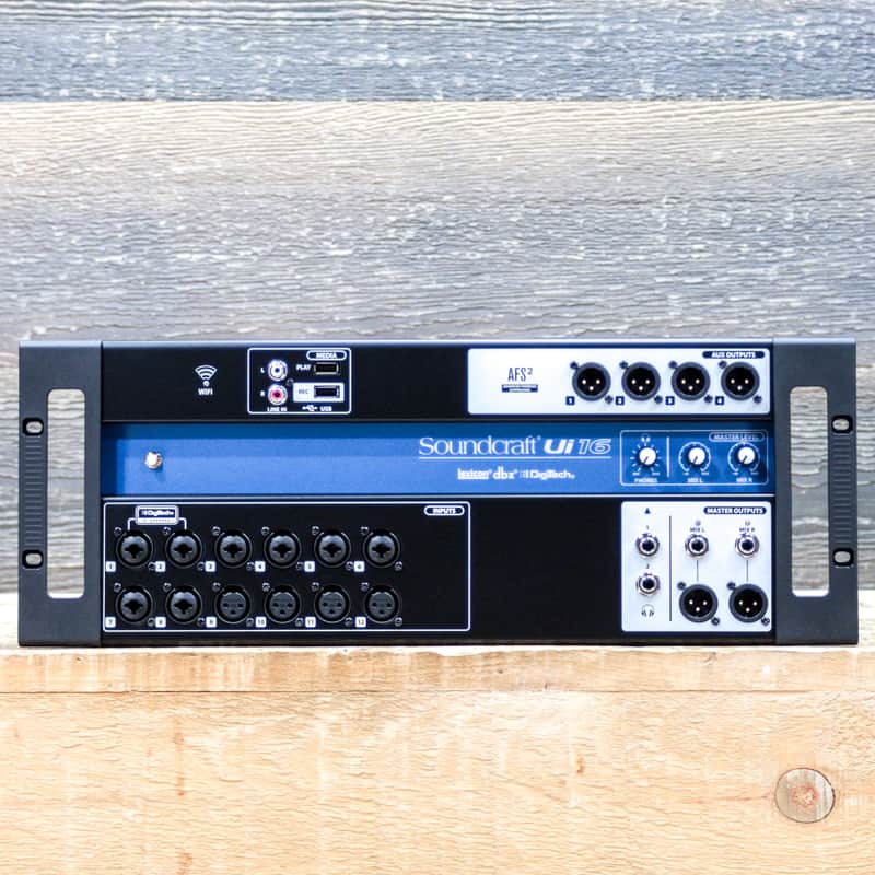 Soundcraft Ui-16 Rackmount 16-Channel Digital Mixer w/ WiFi Router