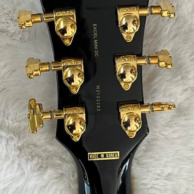 D'Angelico Excel Mini DC Semi-Hollow Body Electric Guitar Black, DAEMINIDCSBKGS image 6
