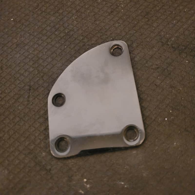 1989 Squier HM Neck Plate Black Chrome