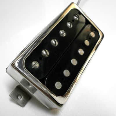 Q pickups BLACK Open CHROME Cover Humbucker PAF Guitar Pickup Hand Wound By Q Pickups image 3