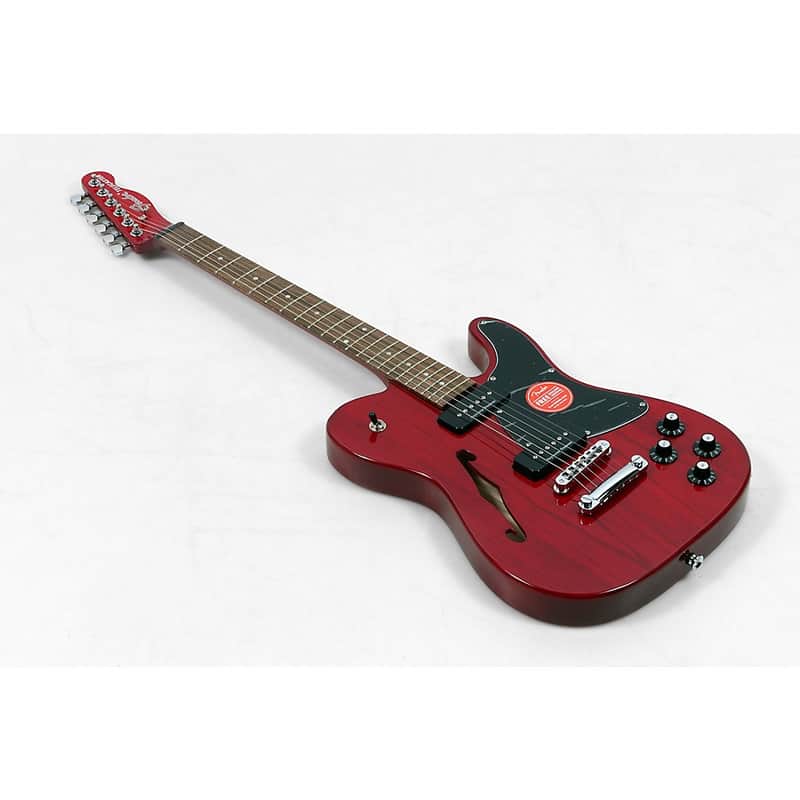Fender Jim Adkins JA-90 Telecaster Thinline Electric Guitar Regular Transparent Crimson Red image 1