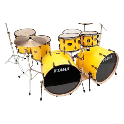 Tama Imperialstar 7-Piece Complete Kit w/ Double 22" Kick - Electric Yellow image 7