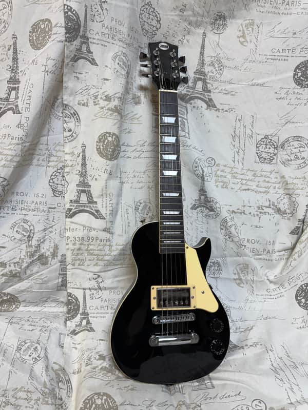1990’s Stuntman Octave Les Paul Copy Ebony Finish NICE! image 1