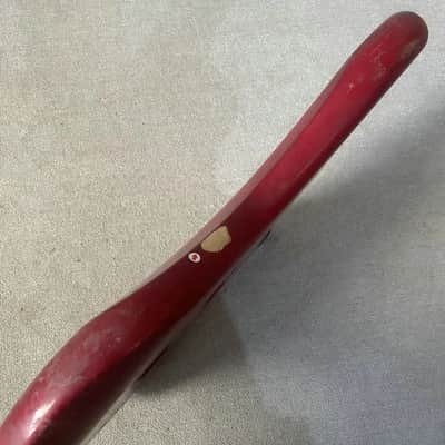 Red 4 String Bass Basswood Body image 3
