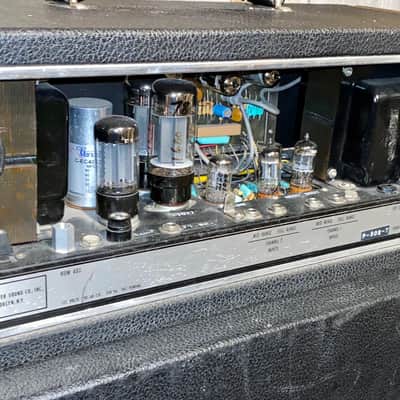 Rare Oliver Powerflex 502 1968 Black Tolex , 2 X 12" Completely Serviced, Plays Excellent ! **256 image 8