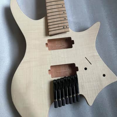 7 String Headless Guitar Mahogany Body with Neck DIY Project image 1