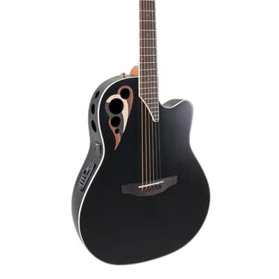 Ovation Celebrity Deluxe E-Acoustic Guitar CDX40-5-G Black Satin (CDX40-5-G) image 2