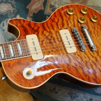Gibson Les Paul Custom Shop Class 5 P90 pickups Rare & Beautiful 3D Quilt Top 2001 - Sienna Sunburst image 9