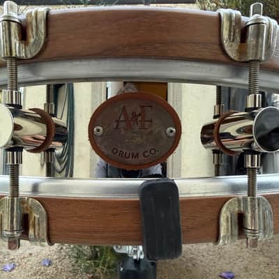 A&F Drum Co. Special Edition NOB Snare Drum 15x3.5” with Walnut Hoops image 2