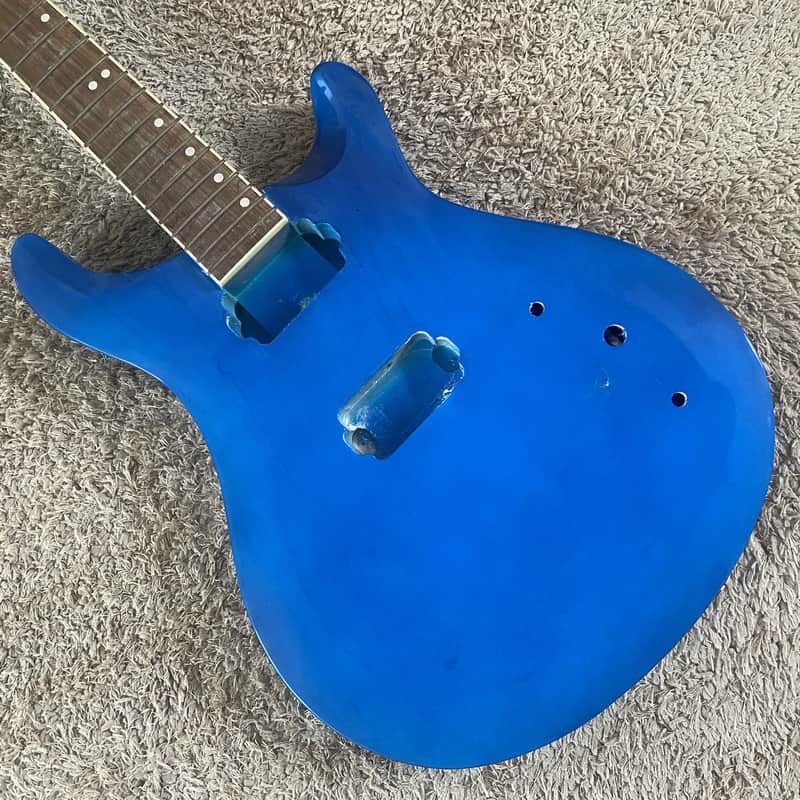HH Electric Guitar DIY Project, Metallic Blue, 22 Frets image 1