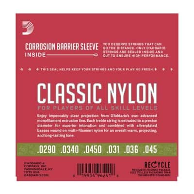 D'Addario EJ27N 1/2 Student Nylon Fractional Classical Strings, Normal Tension image 2