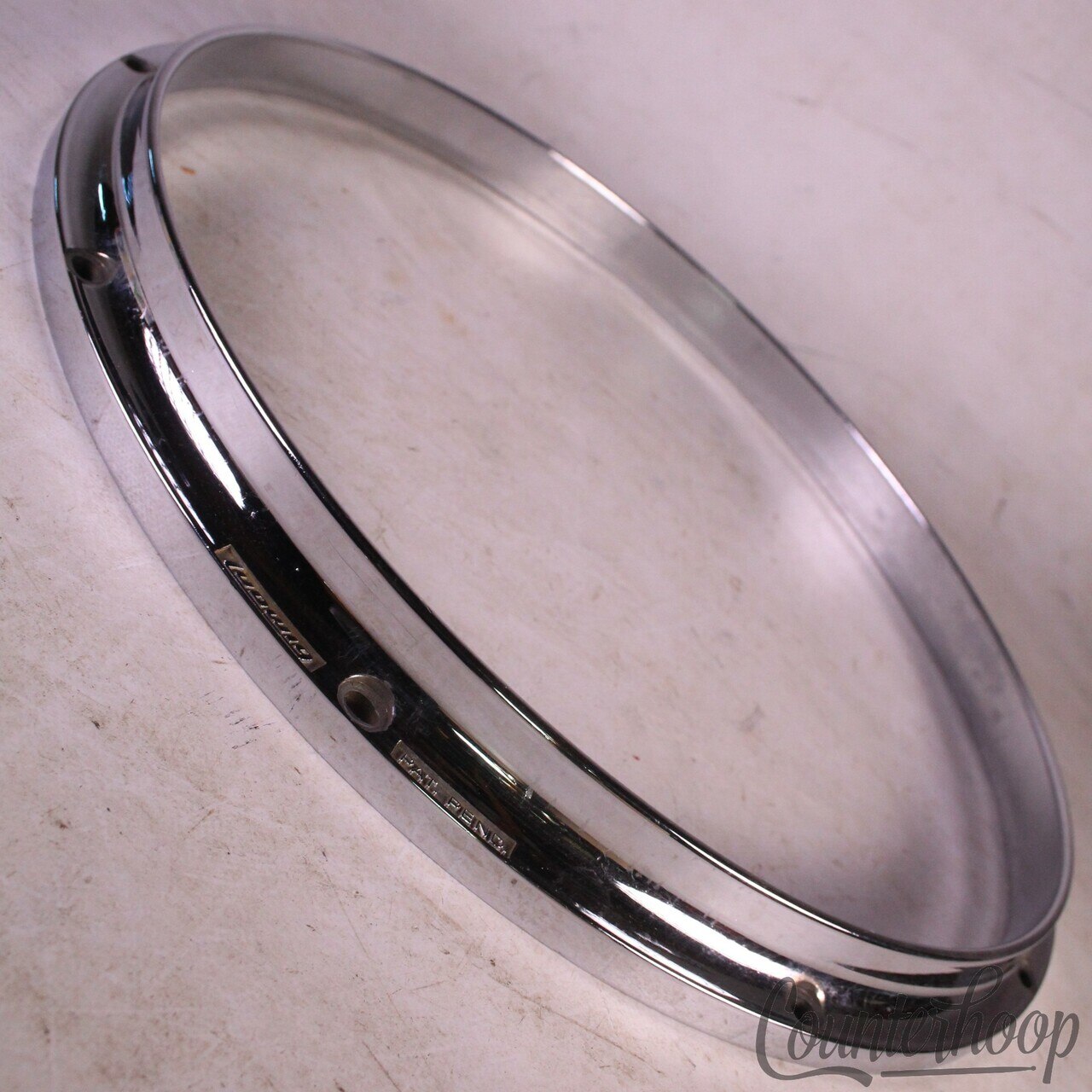 Ludwig 14"Twin-Channel 3lb Die-Cast Rim/Hoop 10-Lug Snare Drum Vintage80s Batter — main photograph