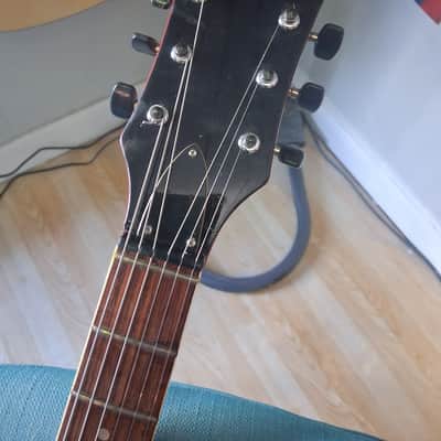 Tempo semi-hollow Violin shaped guitar - 1960s - Red Gloss image 5