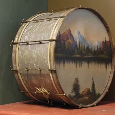 1920's Ludwig & Ludwig 14"x27.5" Bass Drum in Lavender Pearl image 1