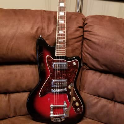 Silvertone 1478 Reissue Red Silver Flake Burst image 4