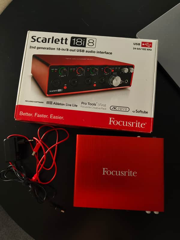 Focusrite Scarlett 18i8 2nd Gen USB Audio Interface 2016 - 2018 - Red / Black image 1