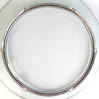 Ludwig 14"6-Lug Vintage 60-70s 1.6mm Snare Drum Resonant Rim/Hoop Pioneer Chrome image 8