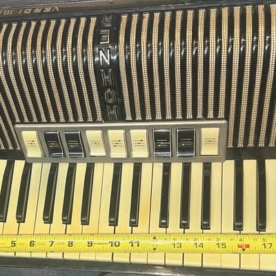 Hohner Verdi III M Piano Accordion – Vintage 1950s, Black image 15