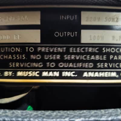 Music Man 112 RP One Hundred 100-Watt 1x12" Guitar Combo with Phaser 1980 - 1984 - Black with Black Badges image 6