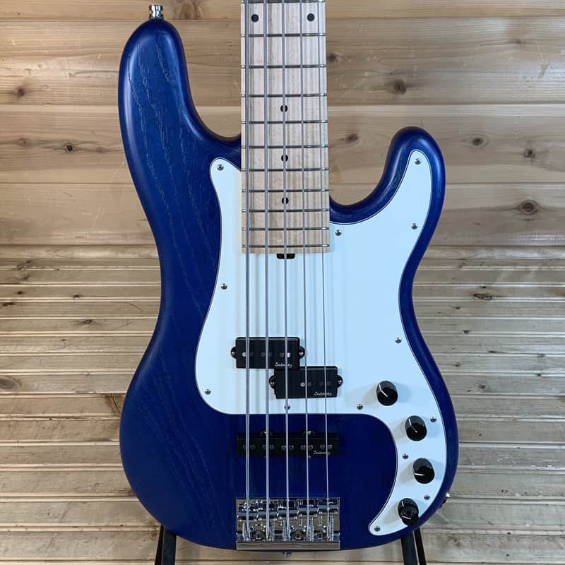 Sadowsky MetroLine SML21HP5 02 ASH FR Hybrid P/J Electric Bass - Ocean Blue Transparent Satin image 1