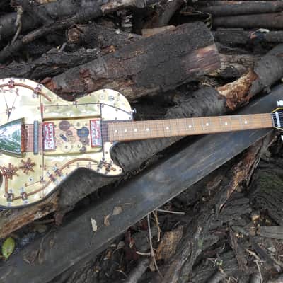Steampunk Les Paul Style Custom Relic Unique 1970s image 2