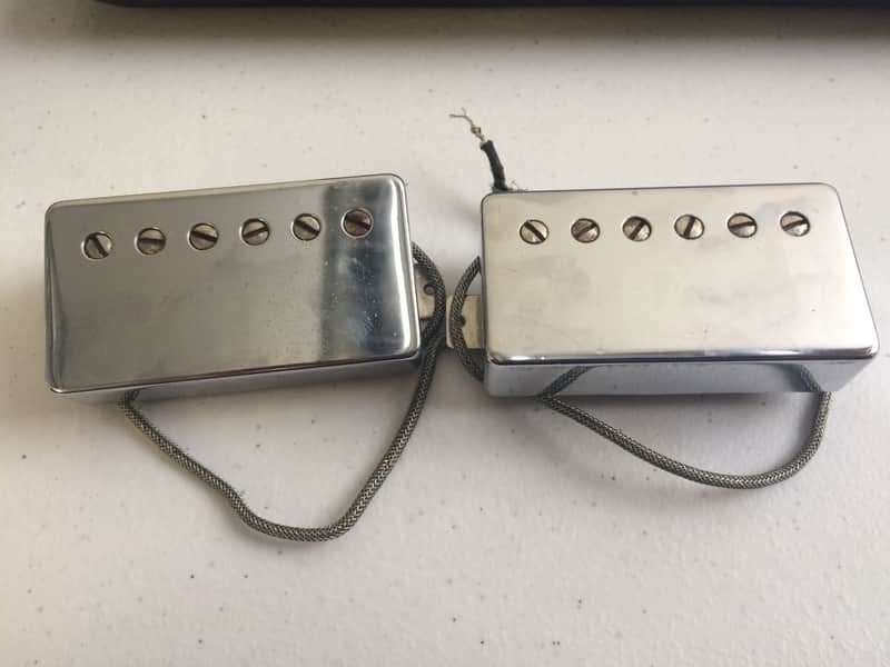 Tom Holmes H450 H455 PAF Humbucker Pickup Set Braided Wires image 1