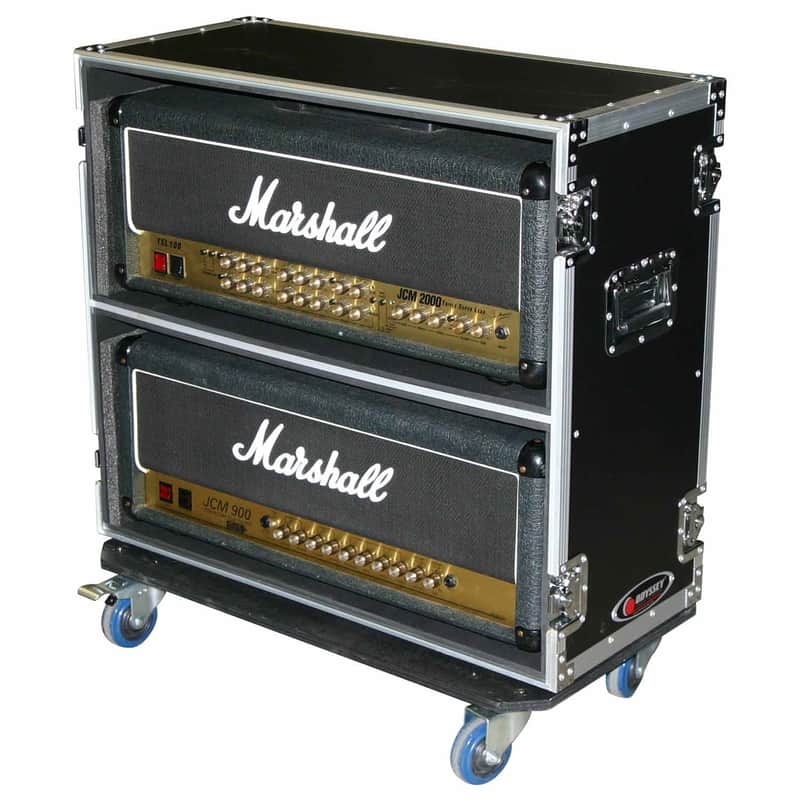 Odyssey FZGAMPHEAD2X2W Dual Guitar Amp Head Flight Case image 1