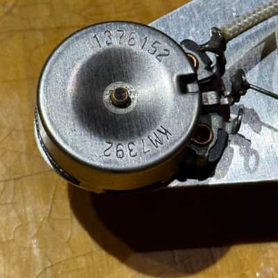 1961 1962 1963 CTS Crater Bottom Back 250k pots potentiometers audio taper split shaft .1 50v capacitor Centralab CRL 1454 1452 image 12
