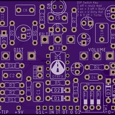 OmniRat PCB - Build nearly all Rat Distortion versions in ONE pedal! image 1