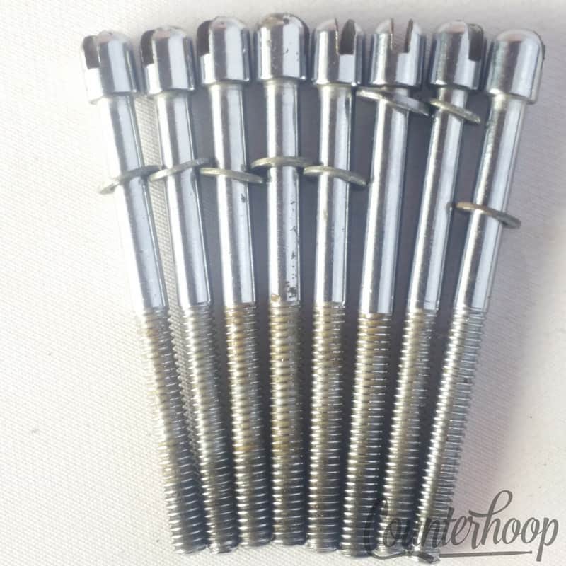 Ajax 8x 2 9/16" Slotted Tension T-Rods Tensioner Snare/Tom Drum Vintage 60s UK image 1