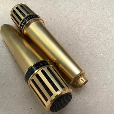 2x Sennheiser GOLD MD 415 N / nice set Vintage made in Germany 70’s Ultra rare GOLD version microphone set ! image 9