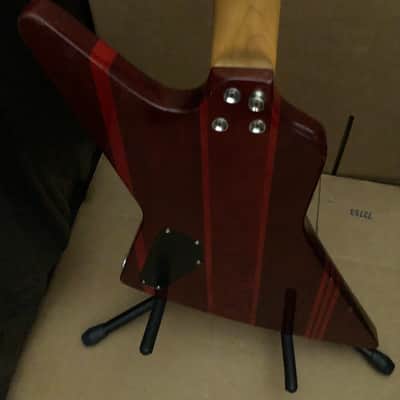 Custom Explorer-Type Electric Guitar LOADED - Gloss Red image 4
