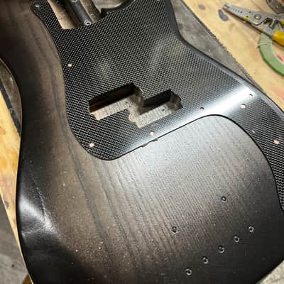 Madlad Instruments 3K Twill Carbon Fiber Precision Bass PBass pickguard (made with pride in north Texas) image 7