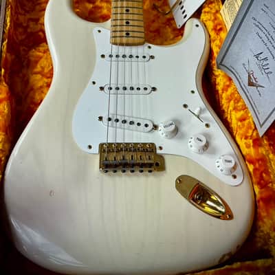 RARE 2001 Fender Custom Shop 1956 reissue stratocaster | NOS White Blonde, Original Fender G&G Hardcase and paper image 2