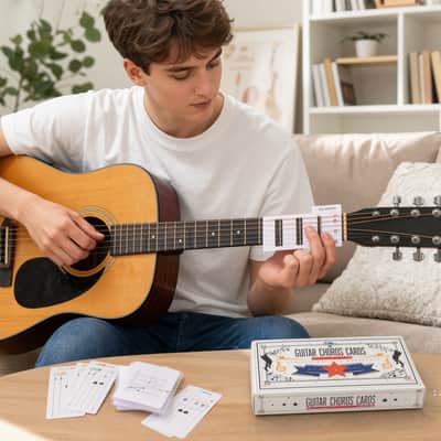 56-Piece Guitar Chord Learning Cards for Beginners | Portable Fretboard Training Flashcards with Chord Diagrams for Acoustic & Electric Practice image 6